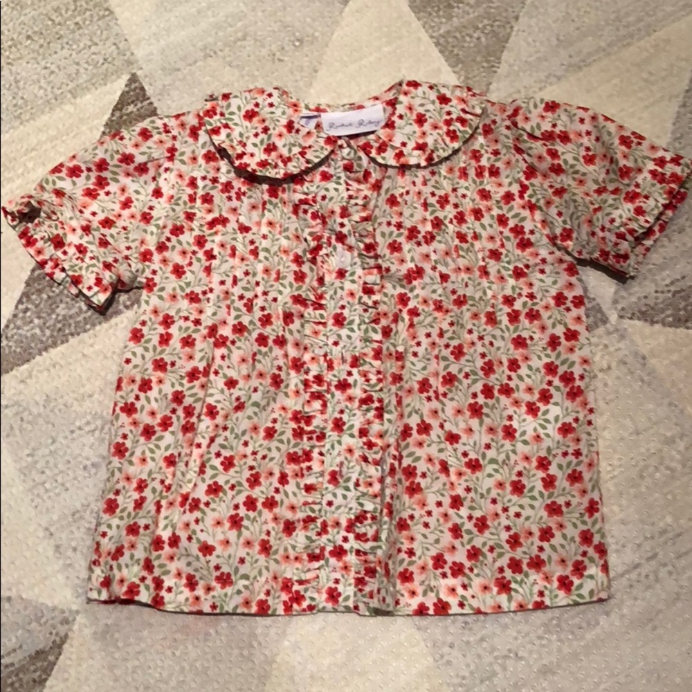 Rachel Riley Floral Frill Blouse